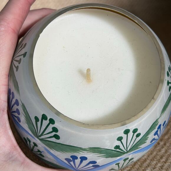 Anthropologie Coconut Water Candle Hand Painted Ceramic Vessel New - Picture 3 of 6